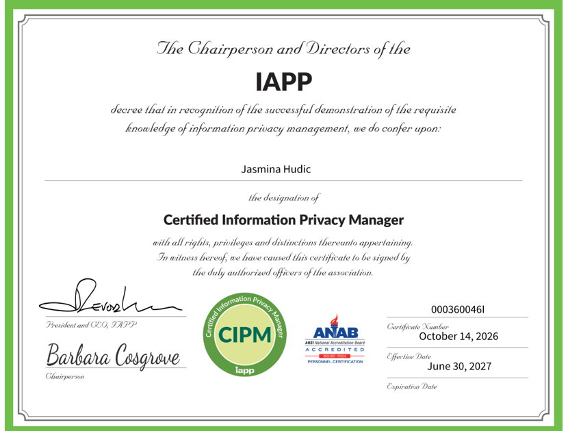 CIPM — IAPP